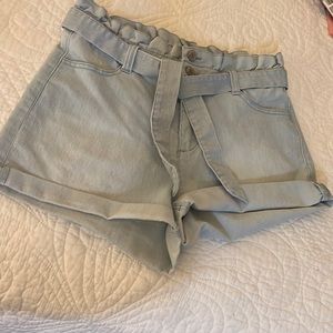 Blue Spice Paper Bag Shorts